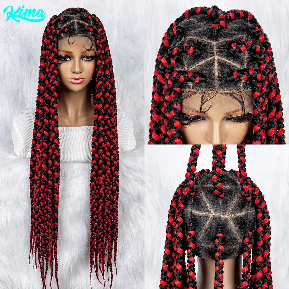 Lace Front Big Knotless Box Braids Wig - Supreme Lush Hair
