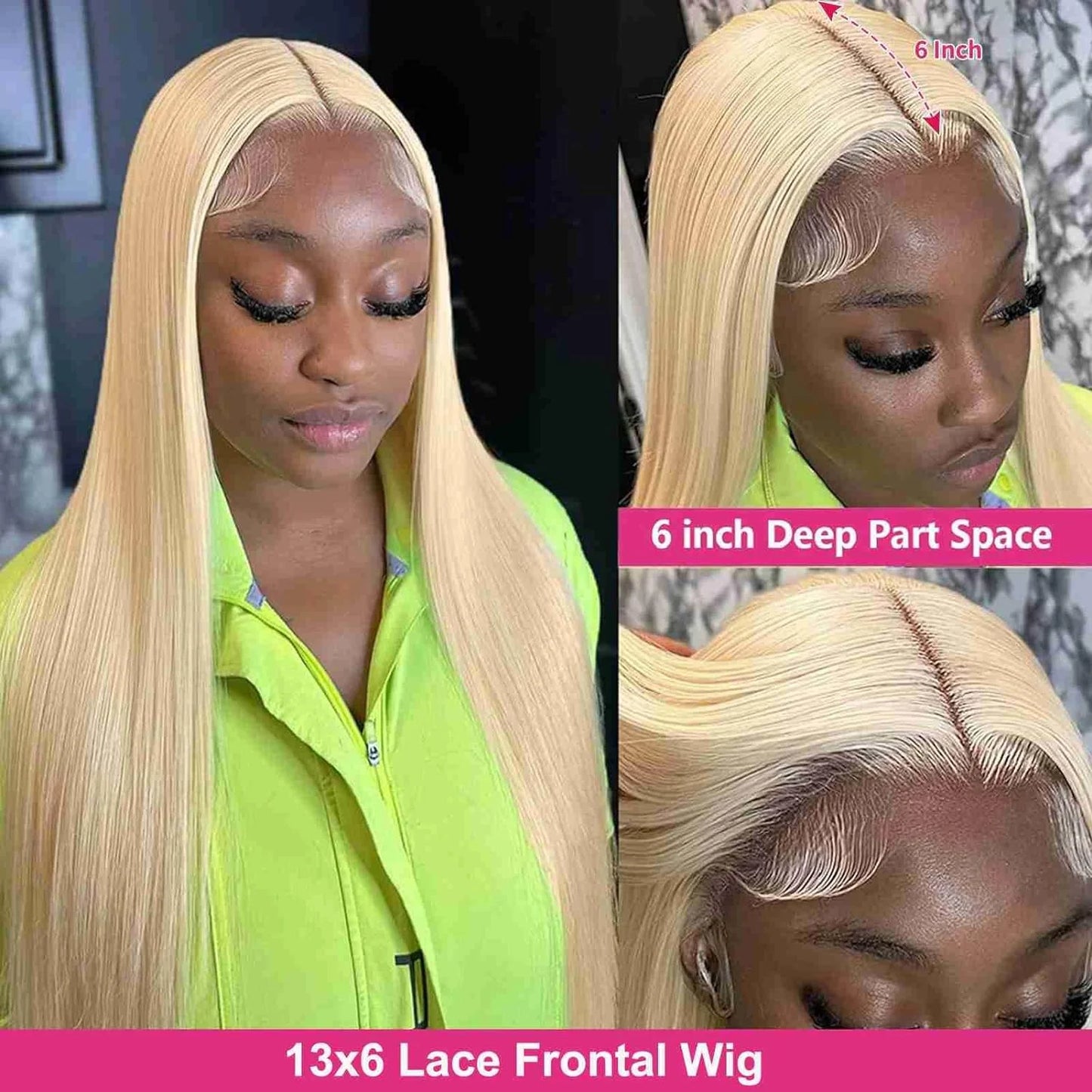 250 Density 613 Hd Lace Frontal Wig 13x6 Straight Lace Front Wigs For Women Color Highlight Blonde Wig 100% Human Hair 30 34Inch