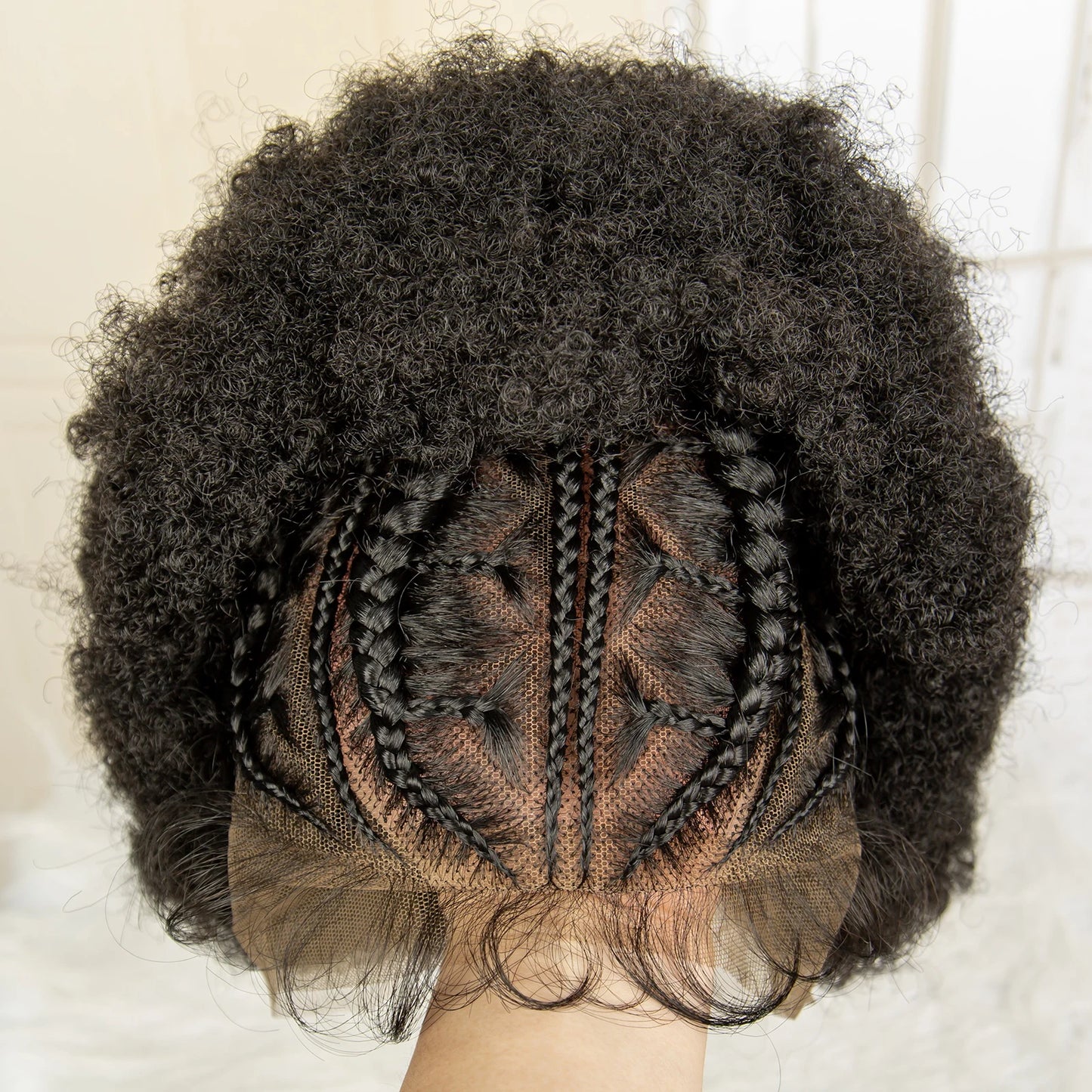 Afro Kinky Curly Braided 13x6 Lace Frontal Synthetic Cornrow with Baby Hair