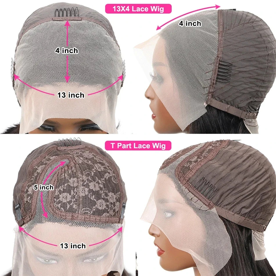 Pixie Cut Transparent Lace Frontal Human Hair Wigs Short Bob