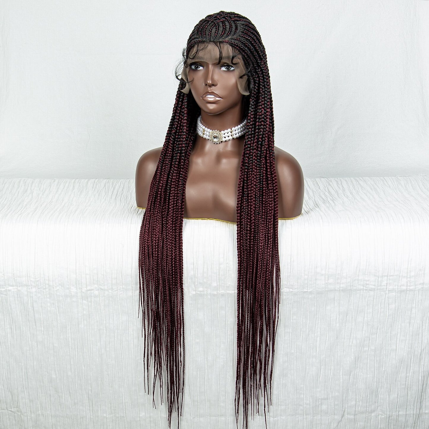 Lace Front Braided Long Cornrow Synthetic Box Braids - Supreme Lush Hair