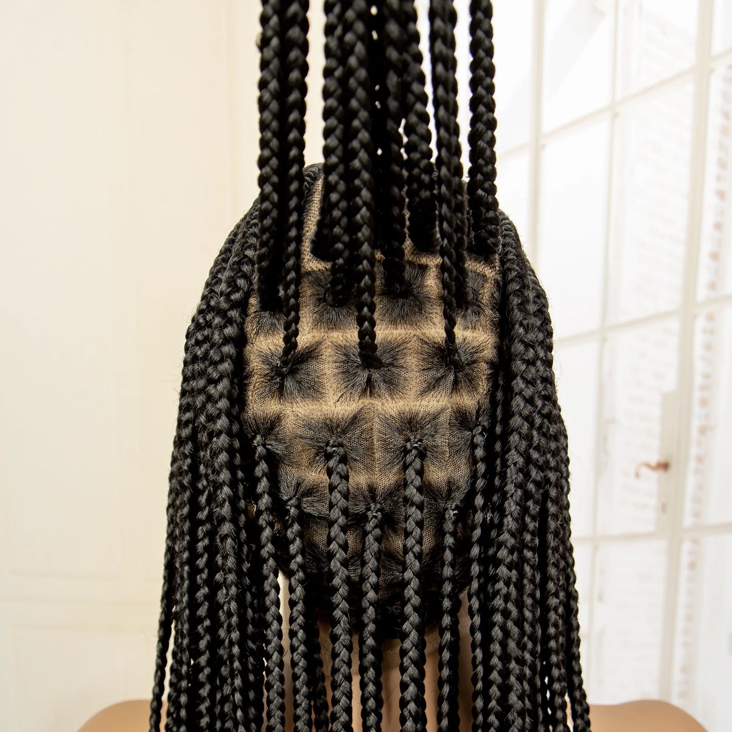 Full Lace Cornrow Long Box Braids Wig with Baby Hair