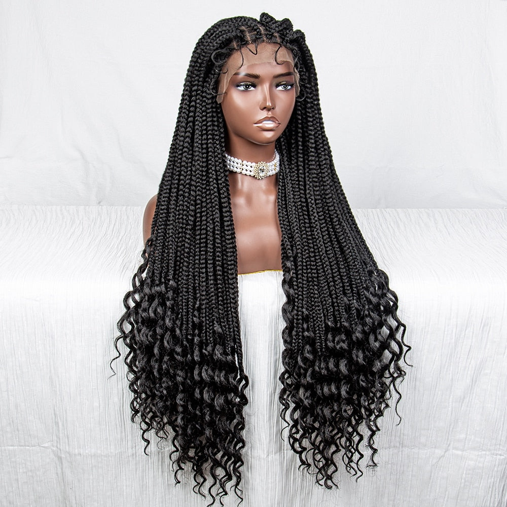 36 Inches Lace Front Braided Wigs - Supreme Lush Hair