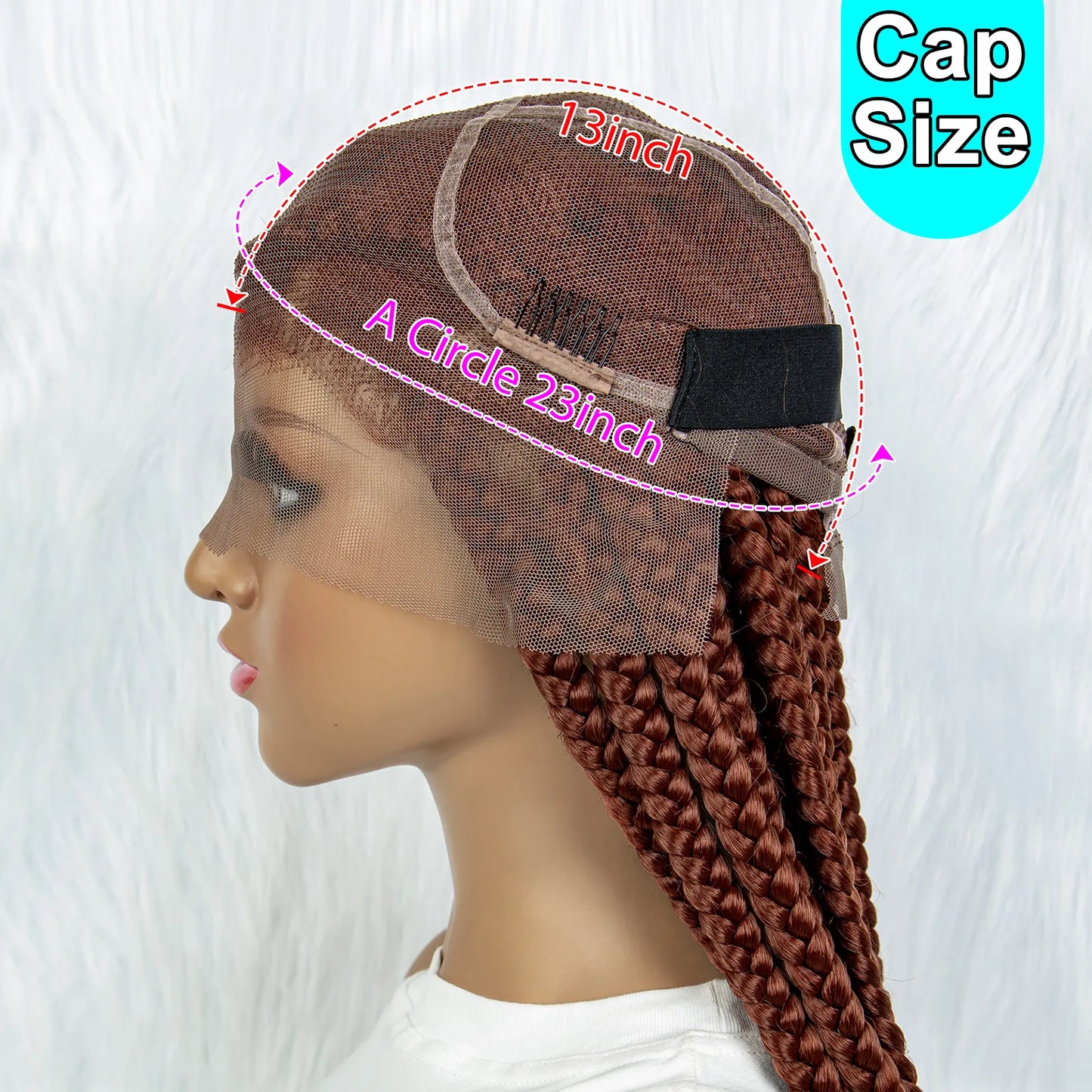 Ginger Cornrow Braids Full Lace Synthetic Lace Front Wig