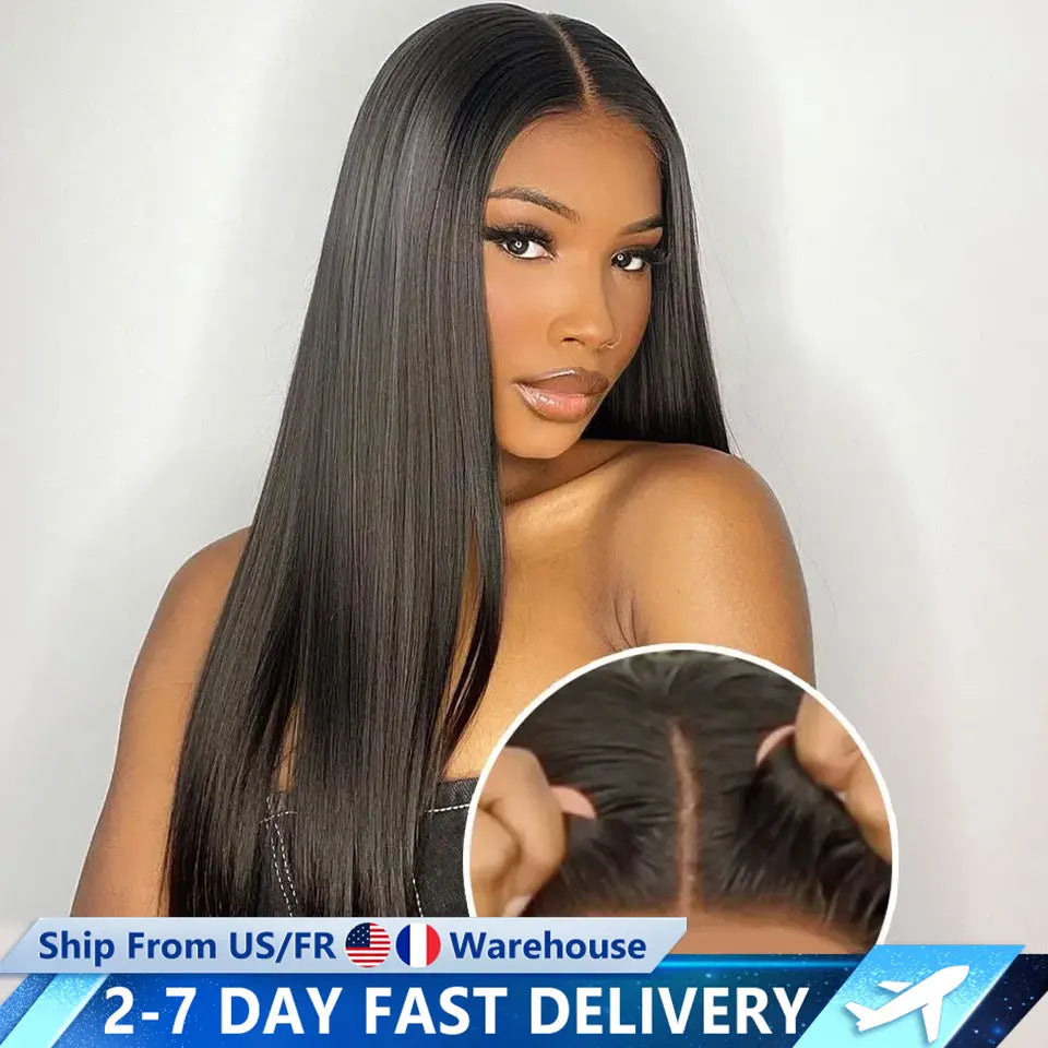 180% Bone Straight Glueless Ready To Wear Pre Plucked Wig