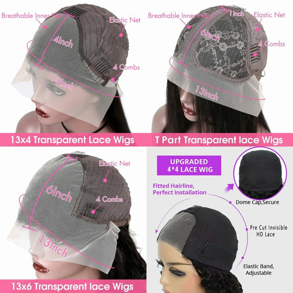 Deep Wave Glue less Lace Front Wigs