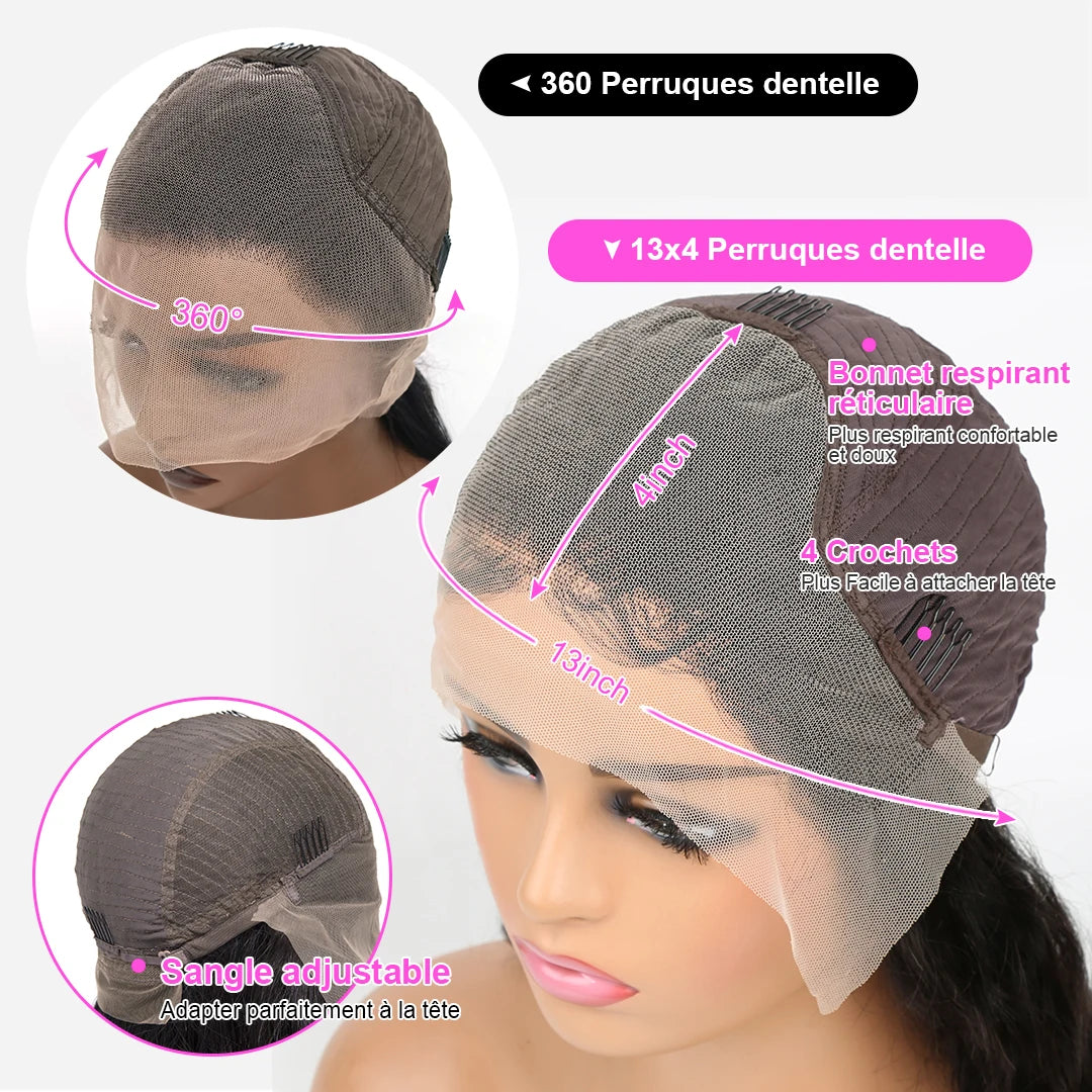 Water Curly Human Hair Brazilian Loose Deep Wave Lace Frontal Wig - Supreme Lush Hair