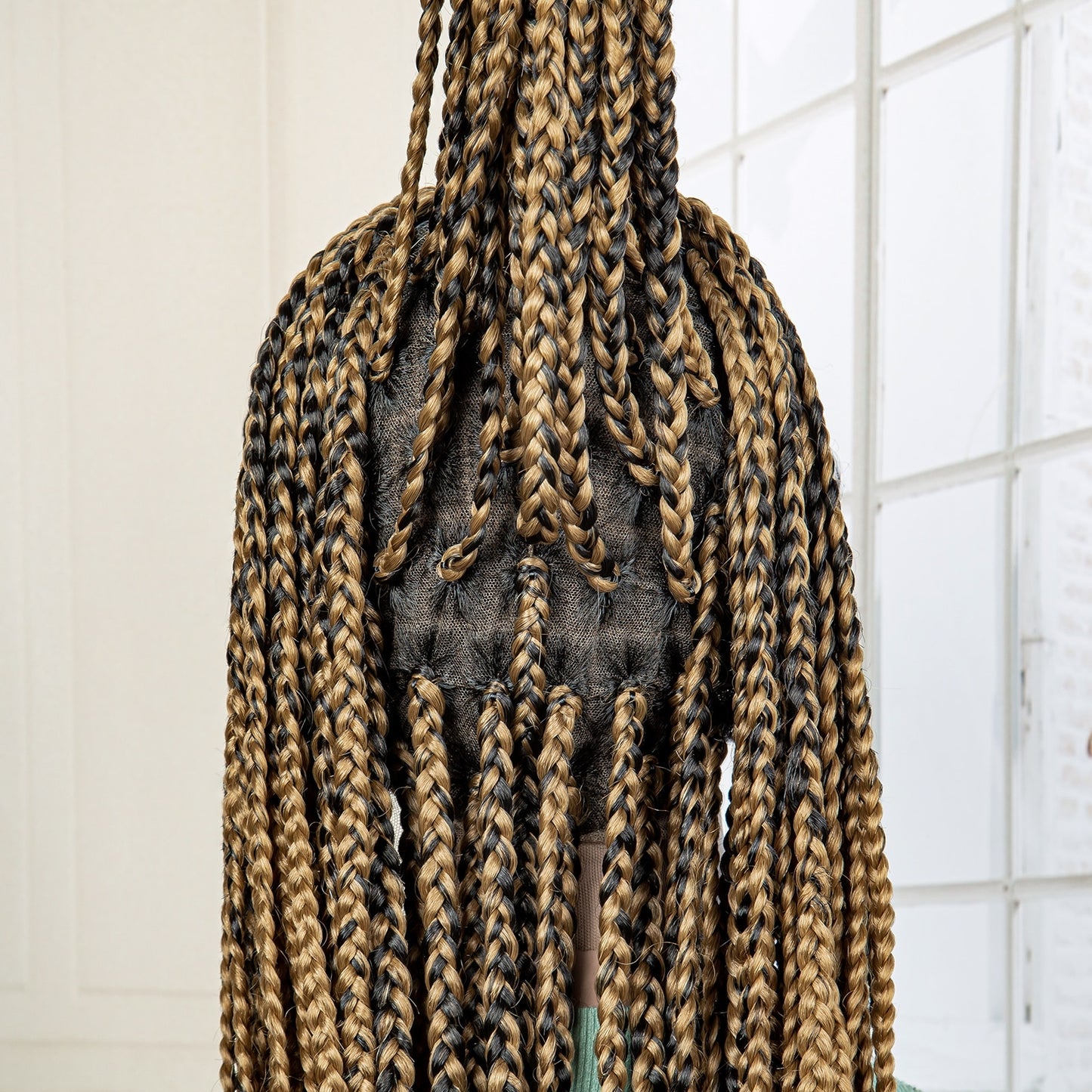 Knotless Cornrow Lace Box Braided Full Lace Synthetic Wigs - Supreme Lush Hair