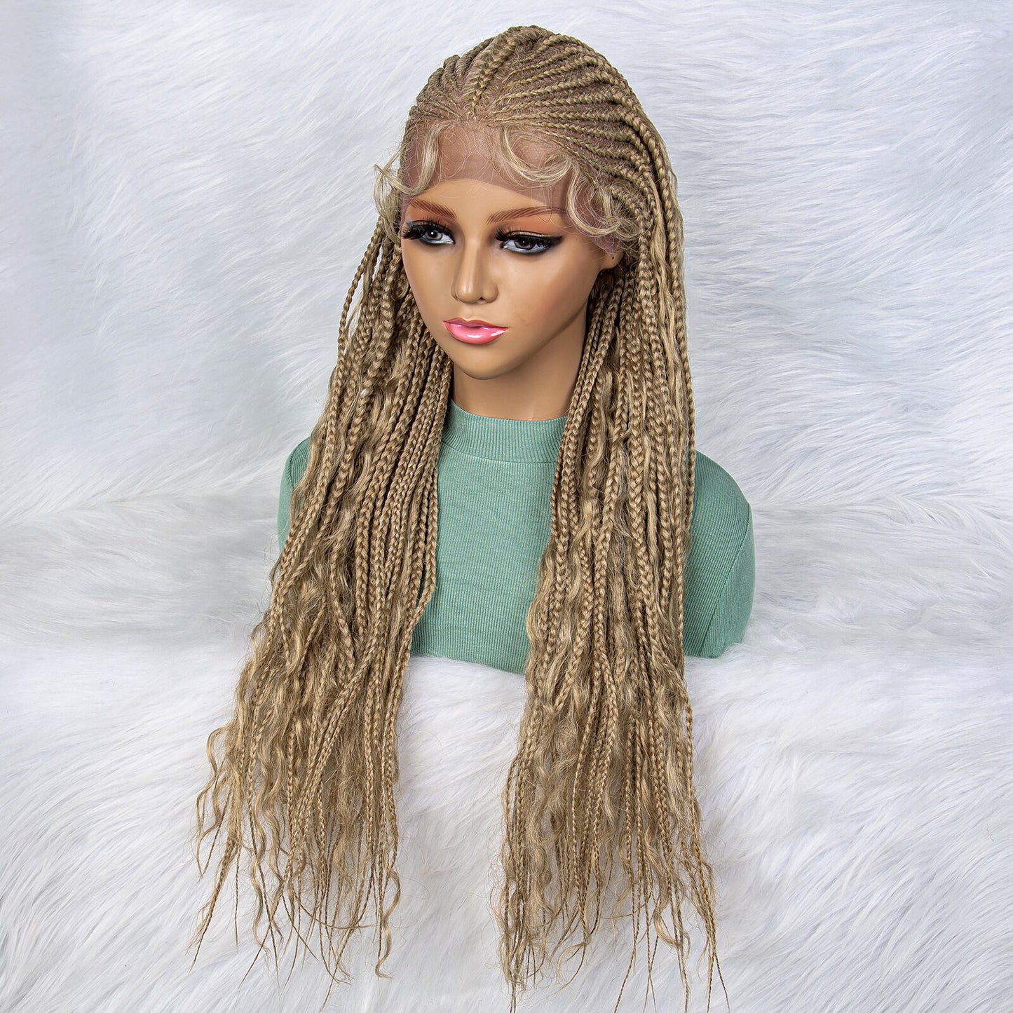 Synthetic Lace Front Braided Wigs With Baby Hair Transparent 13x5 Lace Front Wigs - Supreme Lush Hair