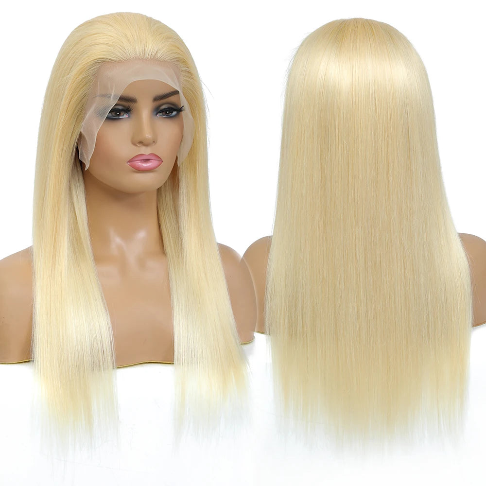 13x6 13X4 Transparent HD Lace Frontal Wig Straight Blonde Lace Front Pre Plucked