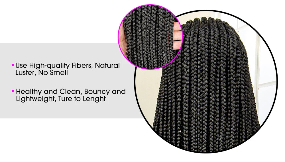 Lace Frontal Afro Synthetic Braided Cornrow Wigs