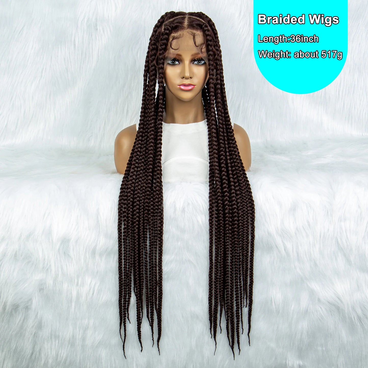 Ginger Cornrow Braids Full Lace Synthetic Lace Front Wig