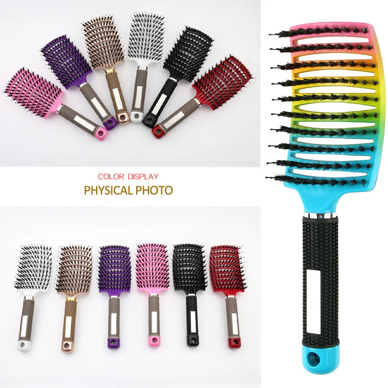 Hair Scalp Massage Comb Wet Curly Detangle Hair Brush Styling Tool