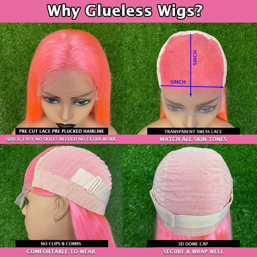 Glueless Lace Frontal Wig Body Wave Silver Grey 613 HD Lace Front Wig