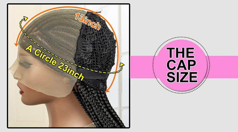 Lace Frontal Afro Synthetic Braided Cornrow Wigs