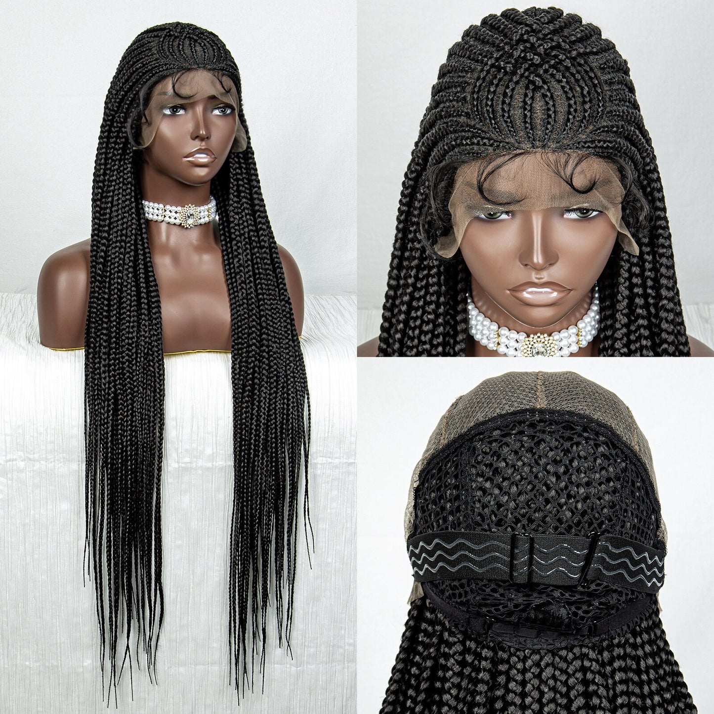 Lace Front Braided Long Cornrow Synthetic Box Braids - Supreme Lush Hair