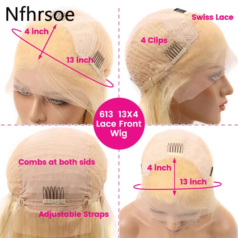 Coloured Short Bob Lace Front Human Hair Wigs Pre Plucked Brazilian Straight Bob Wig