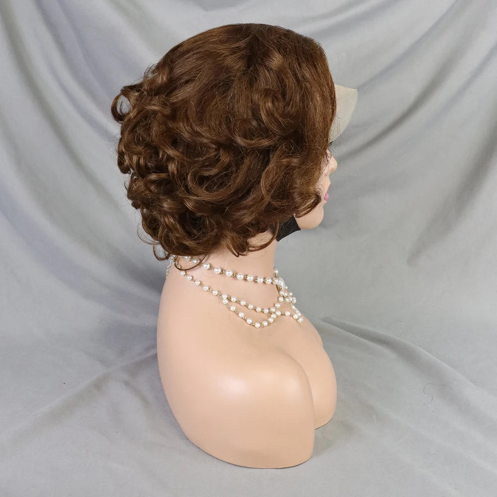 Pixie Cut Wig Short Bob Human Hair Transparent Lace Human Hair