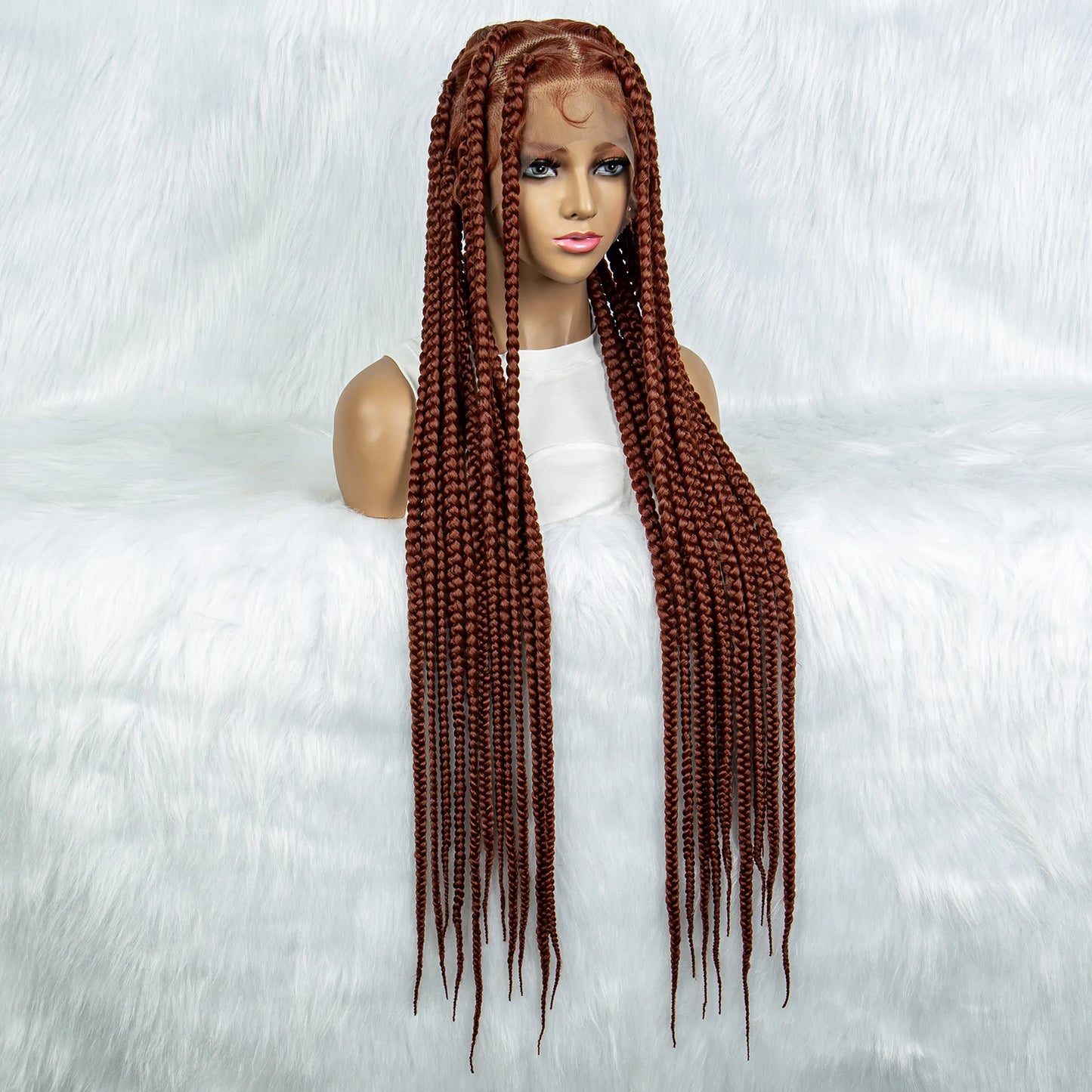 Ginger Cornrow Braids Full Lace Synthetic Lace Front Wig