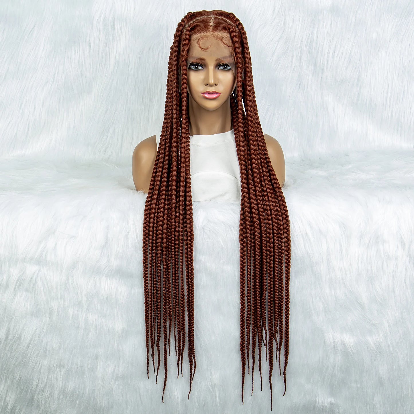 Ginger Cornrow Braids Full Lace Synthetic Lace Front Wig