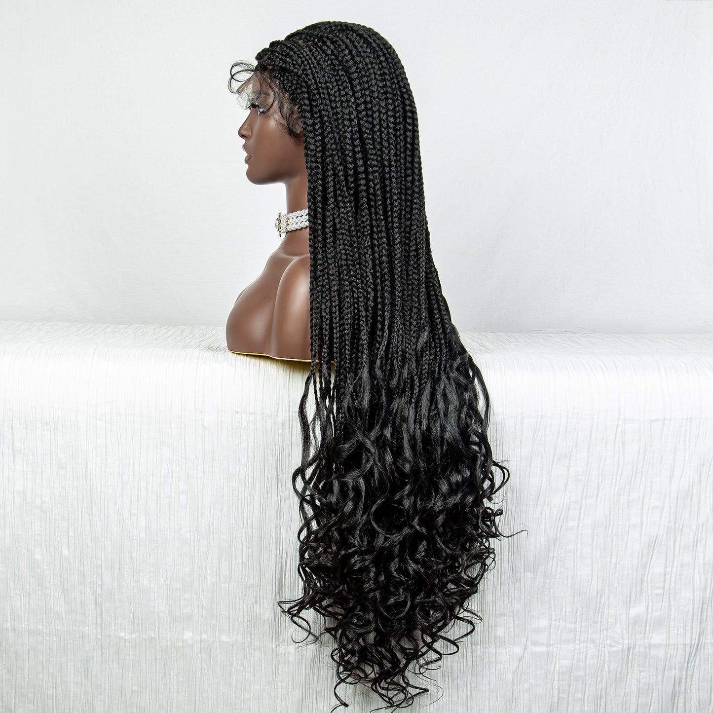 36 Inches Lace Front Long Braided Wig - Supreme Lush Hair