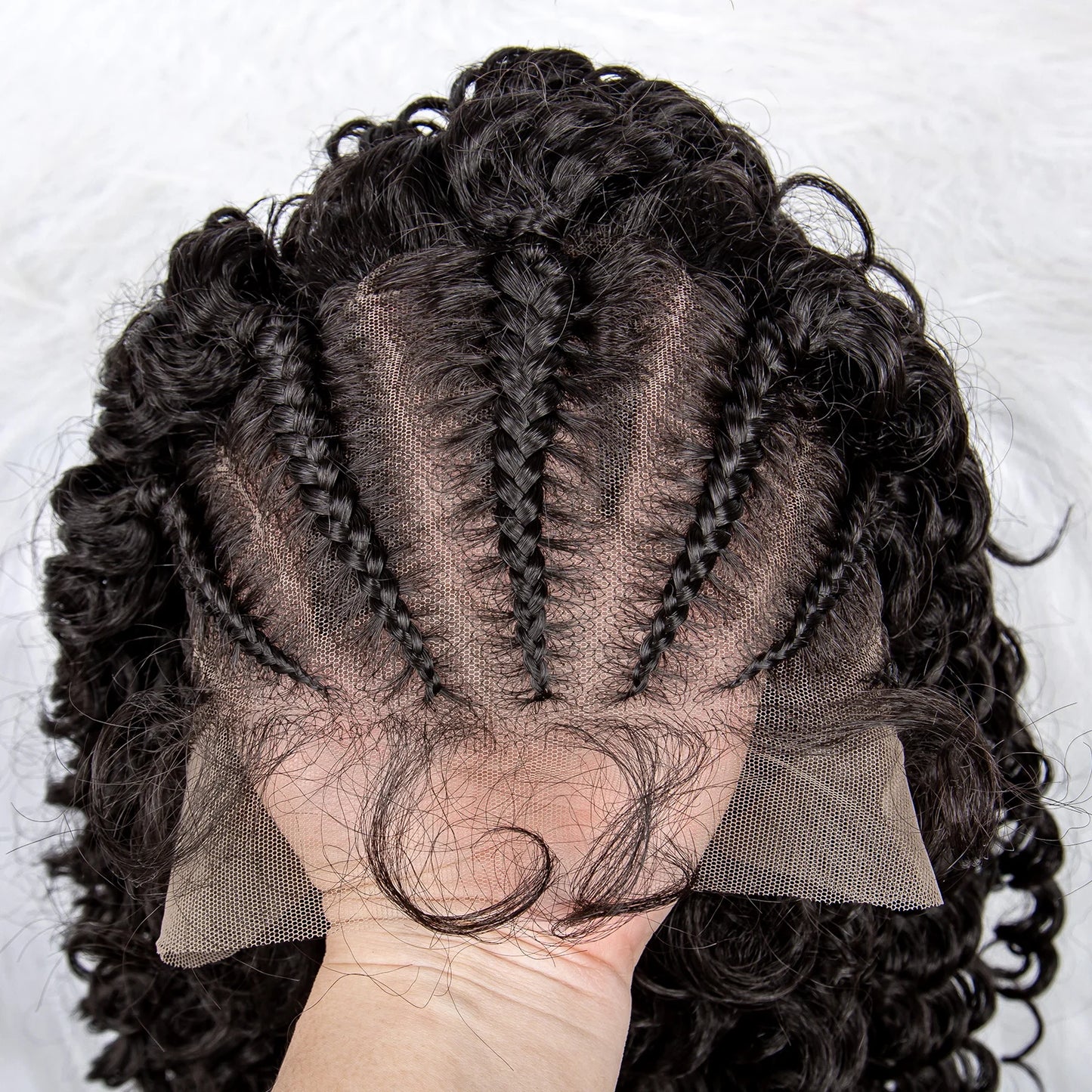 Lace Front Kinky Curly Cornrow Hair - Supreme Lush Hair