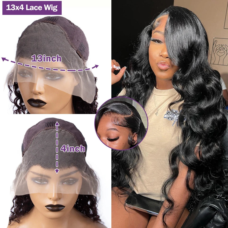 Body Wave 13x6 HD Lace Frontal Human Hair Brazilian 5x5 Ready To Wear Wigs