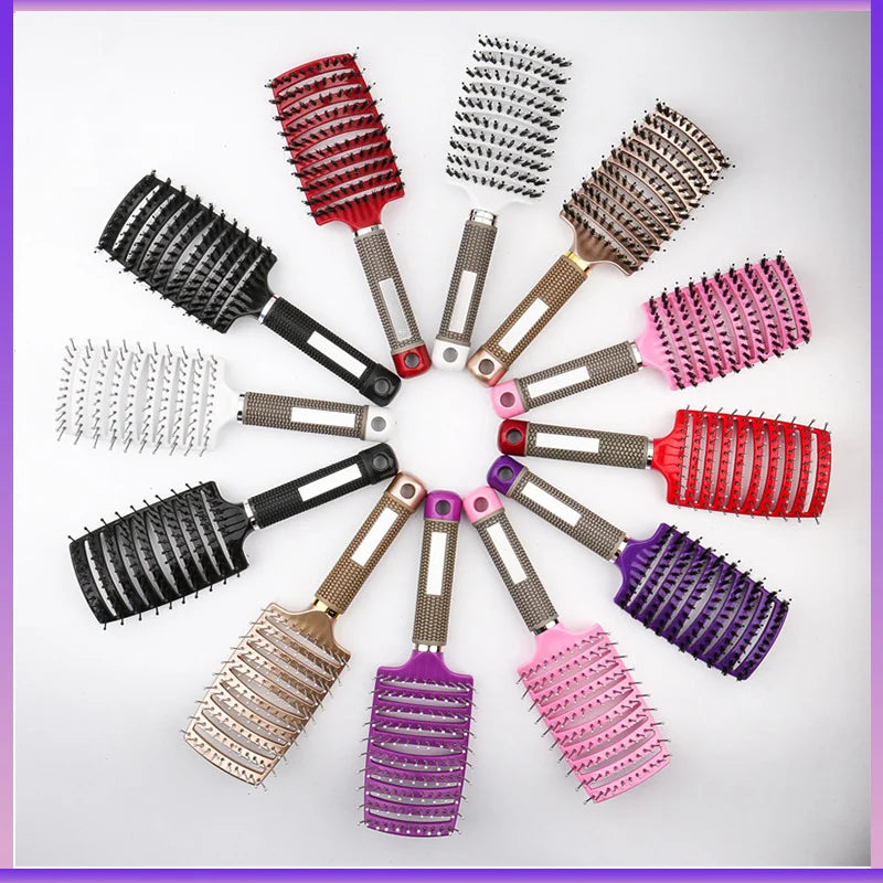 Hair Scalp Massage Comb Wet Curly Detangle Hair Brush Styling Tool