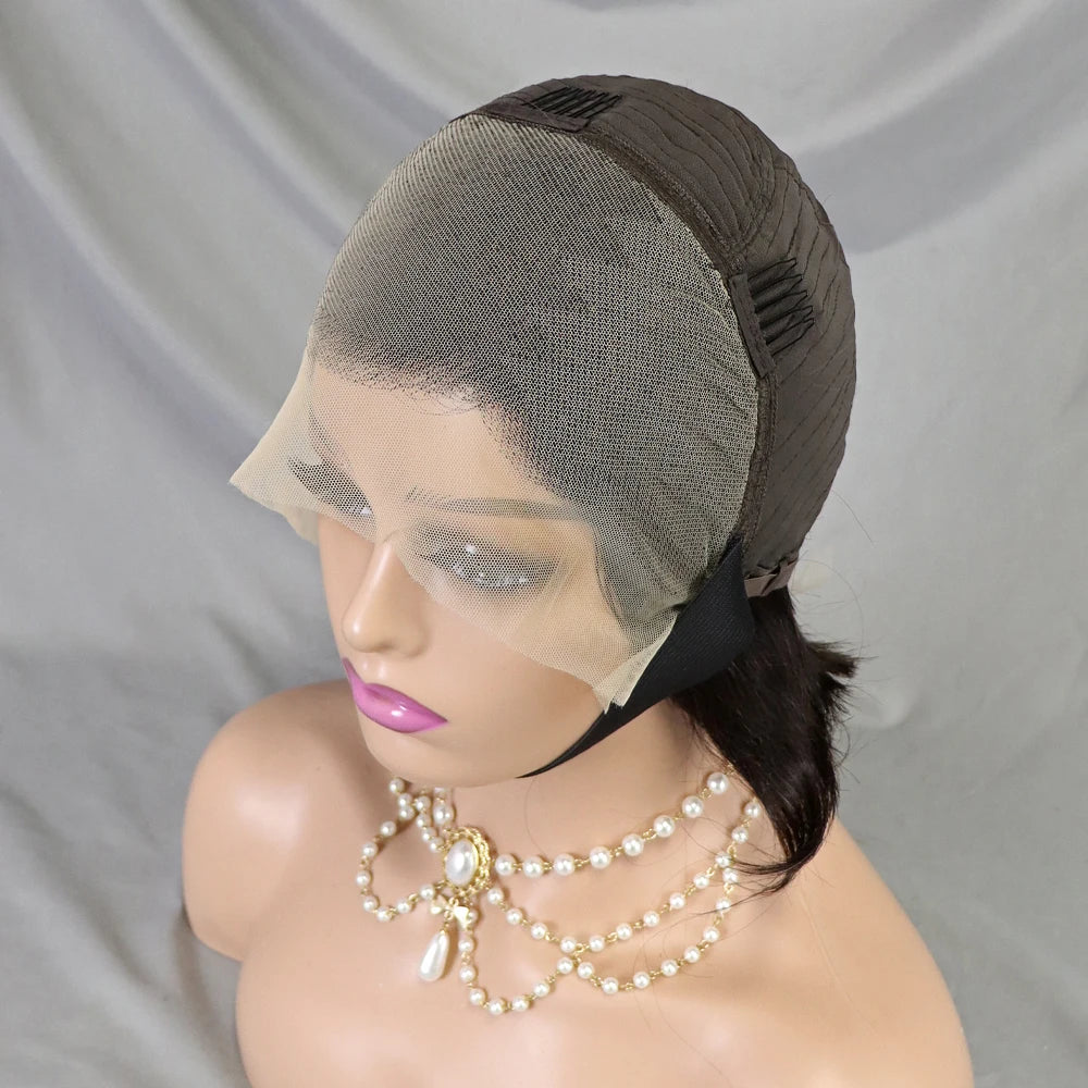 Pixie Cut perruque Short Curly Remy Human Hair Wigs