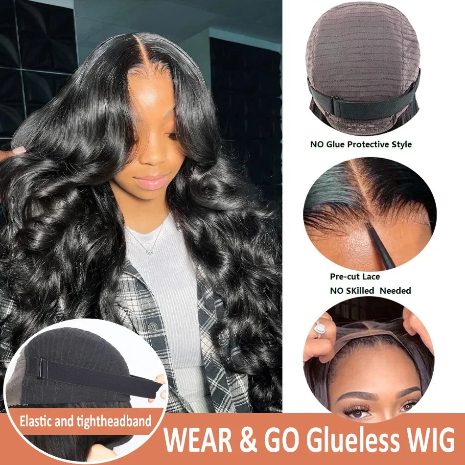 Body Wave 13x6 HD Lace Frontal Human Hair Brazilian 5x5 Ready To Wear Wigs
