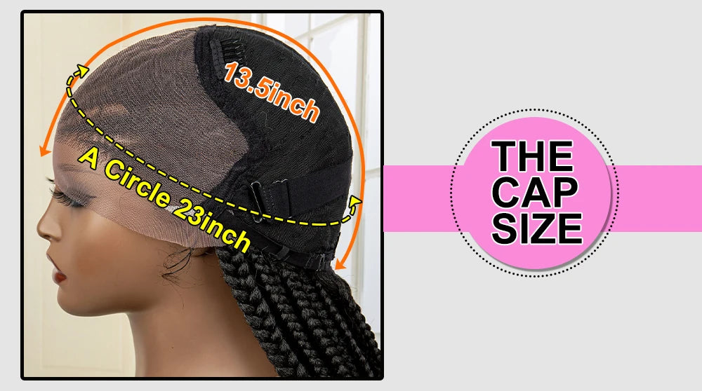 Knotless Cornrow Braids Lace Front Wigs 28 Inches Hair