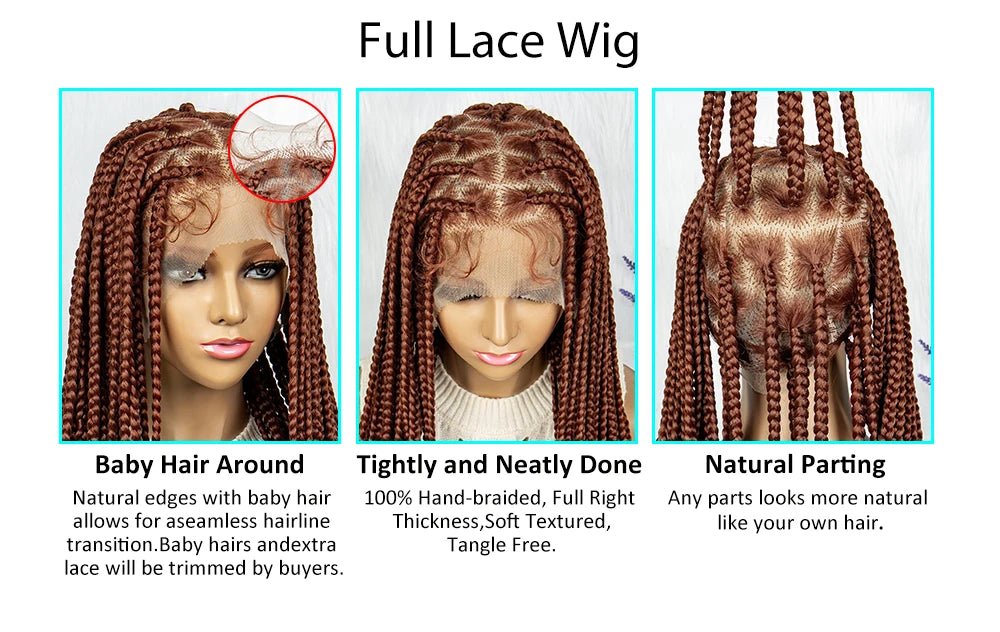 Lace Braided Crochet Knotless Box Cornrow With Beads