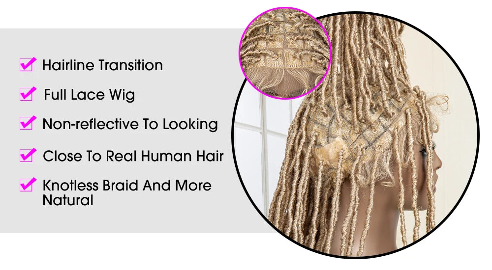 Dreadlock Braided Synthetic Full Lace 36 Inches - Supreme Lush Hair