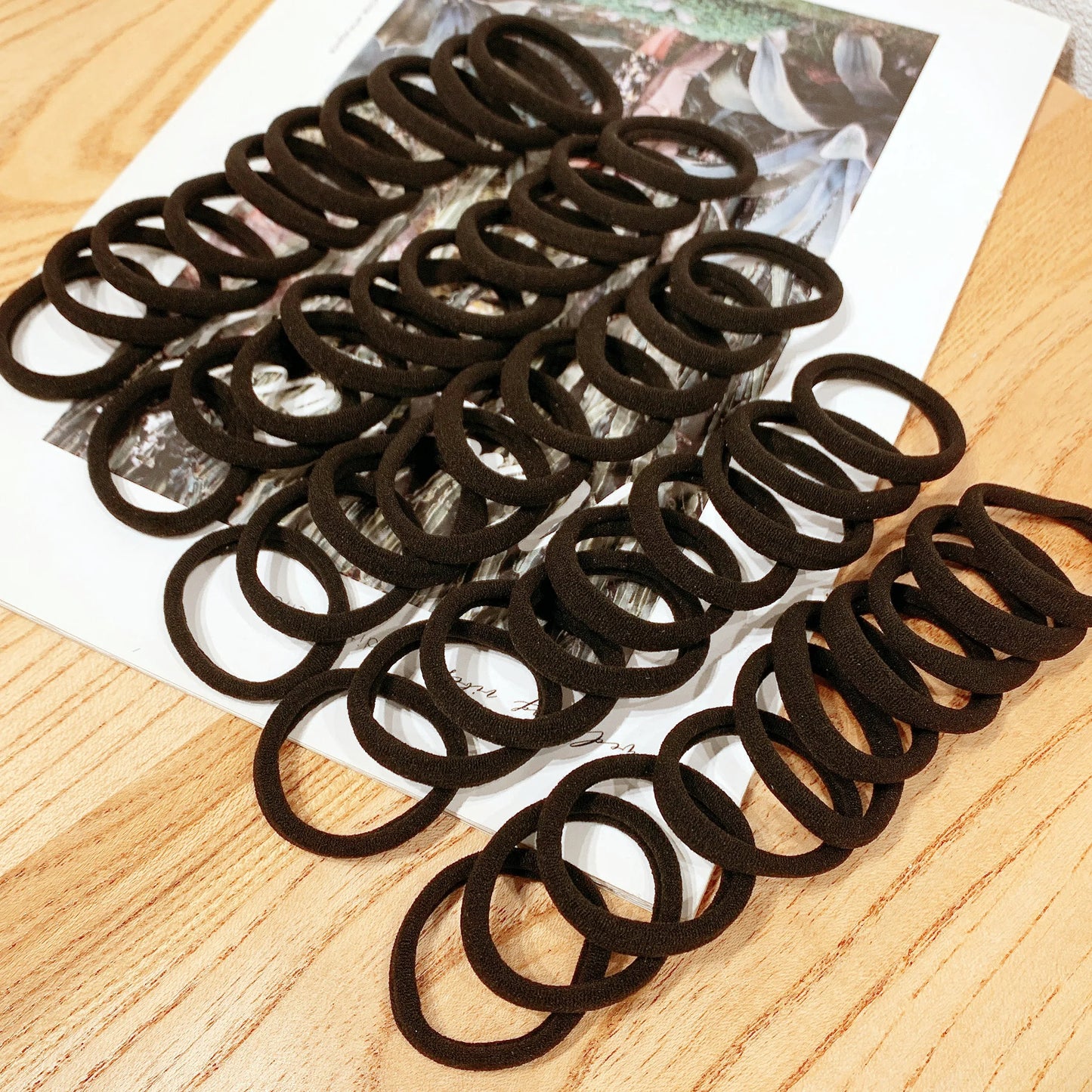 50/100pcs Black Hair Bands Hairband High Elastic Rubber Band Hair Ties Ponytail Holder Scrunchies