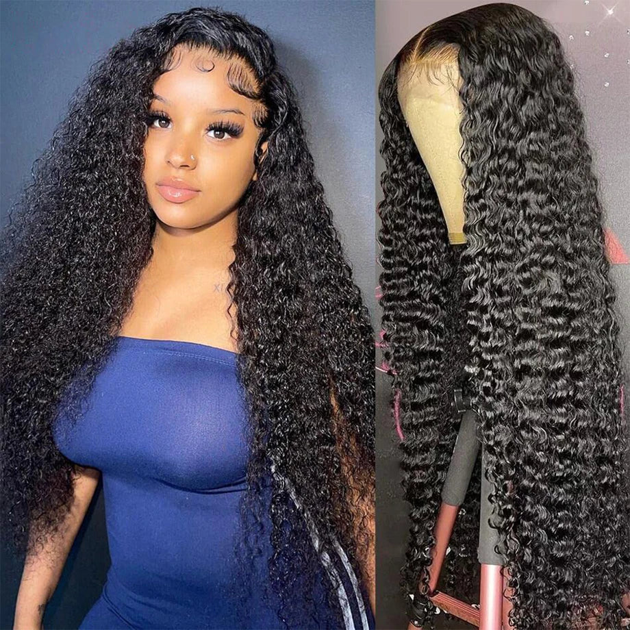 Deep Curly Lace Frontal Wig Wet And Wavy Lace Closure Wigs