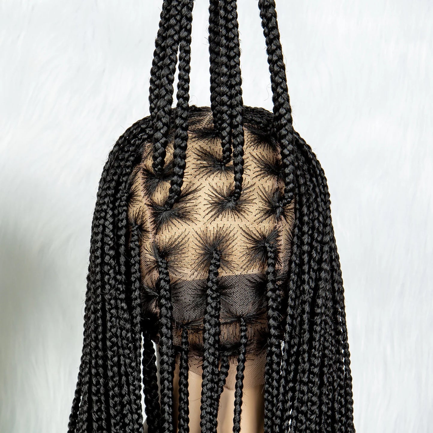 Synthetic Transparent HD Full Lace Braided Wigs Knotless Box Cornrow