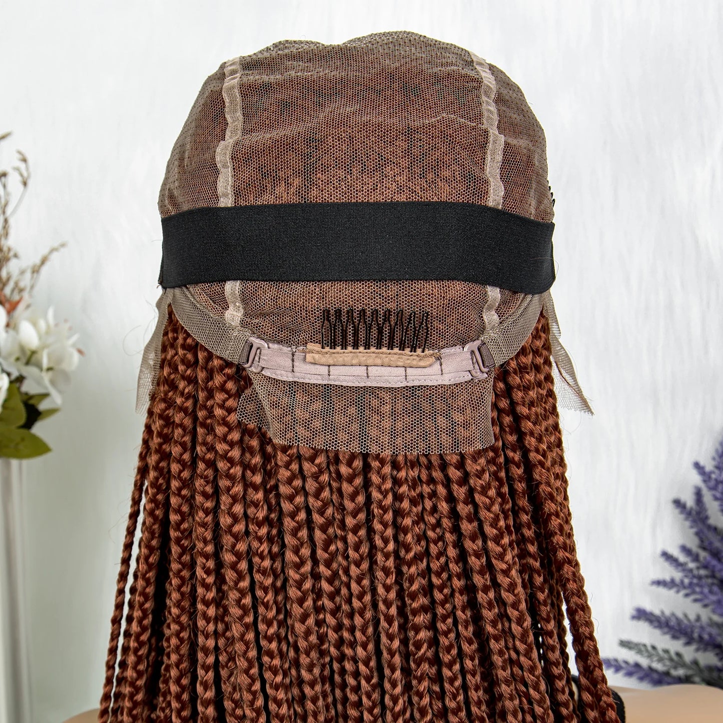 Synthetic Transparent HD Full Lace Braided Wigs Knotless Box Cornrow