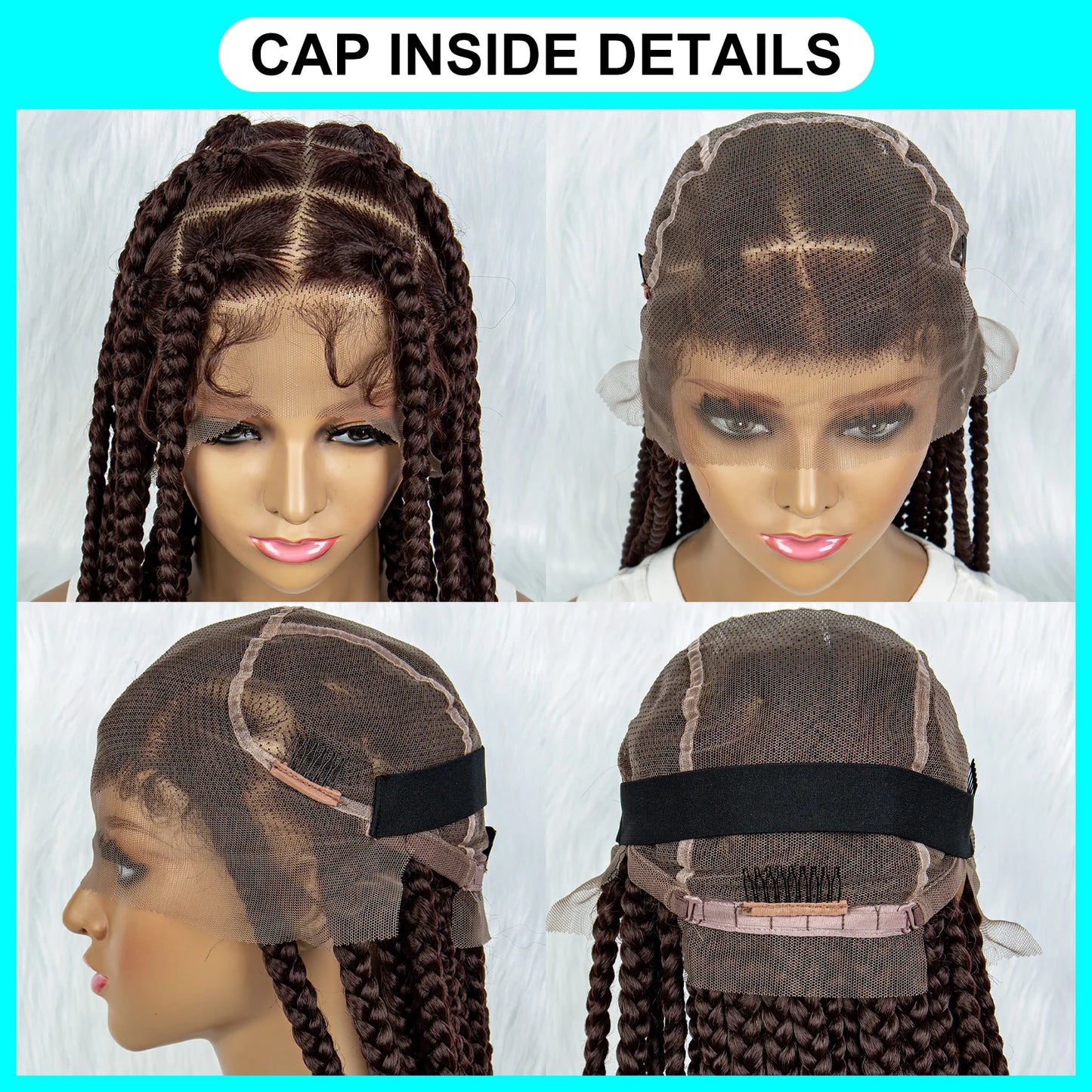 Ginger Cornrow Braids Full Lace Synthetic Lace Front Wig