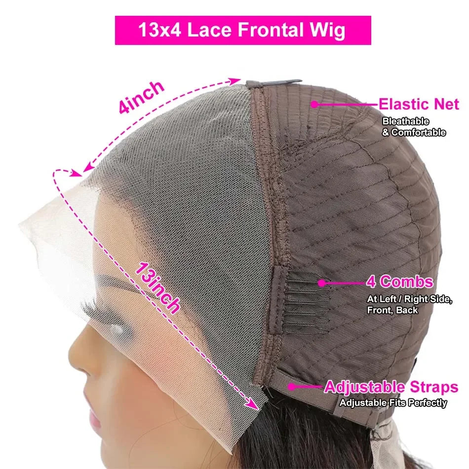 Pre Plucked Short Bob Transparent Water Wave Brazilian Remy Human Hair