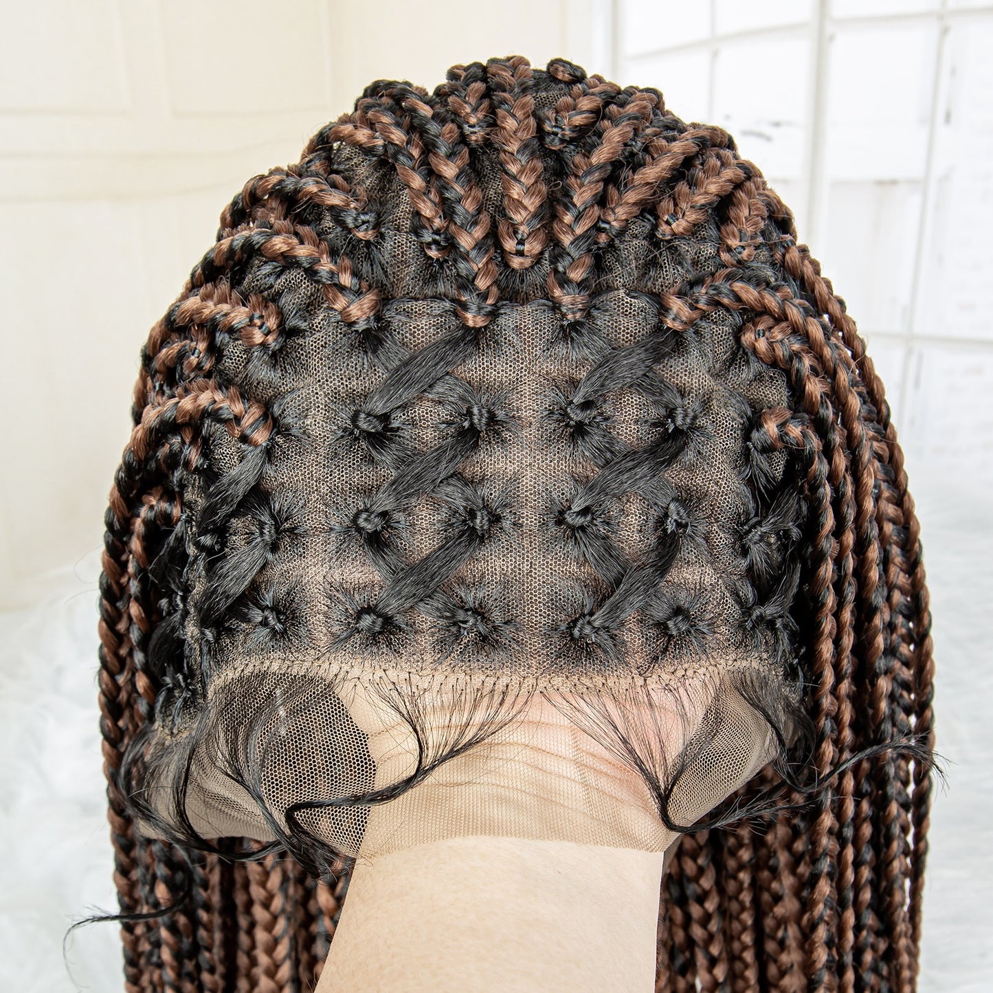 Knotless Cornrow Lace Box Braided Full Lace Synthetic Wigs - Supreme Lush Hair