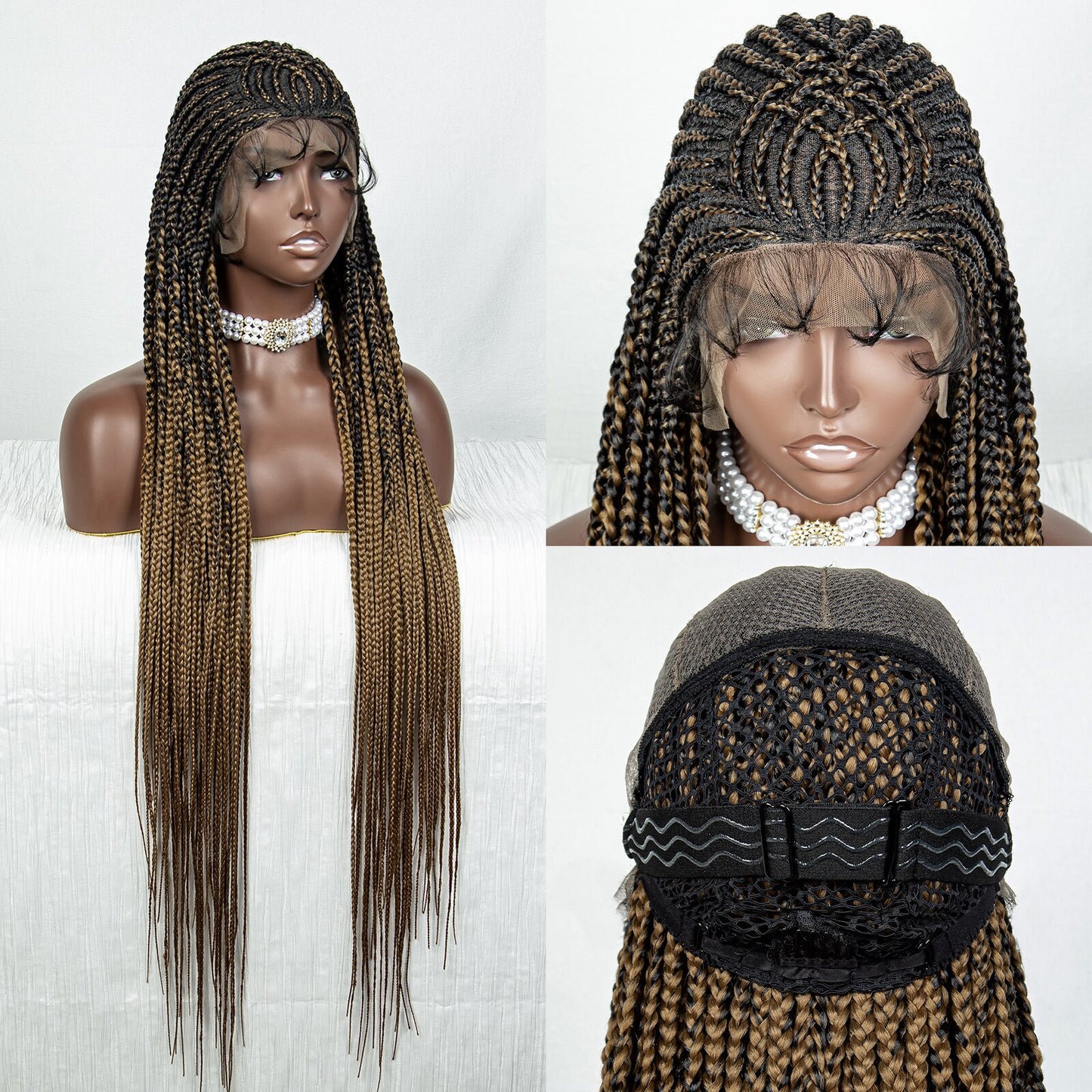 Lace Front Braided Long Cornrow Synthetic Box Braids - Supreme Lush Hair