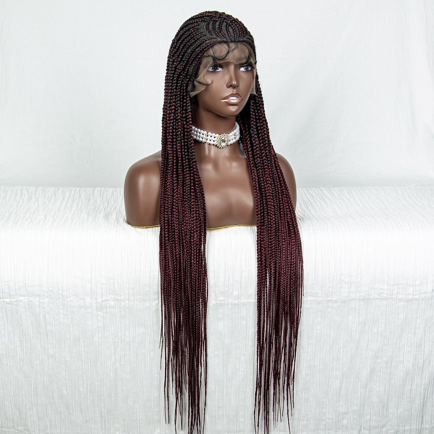 Lace Front Braided Long Cornrow Synthetic Box Braids - Supreme Lush Hair