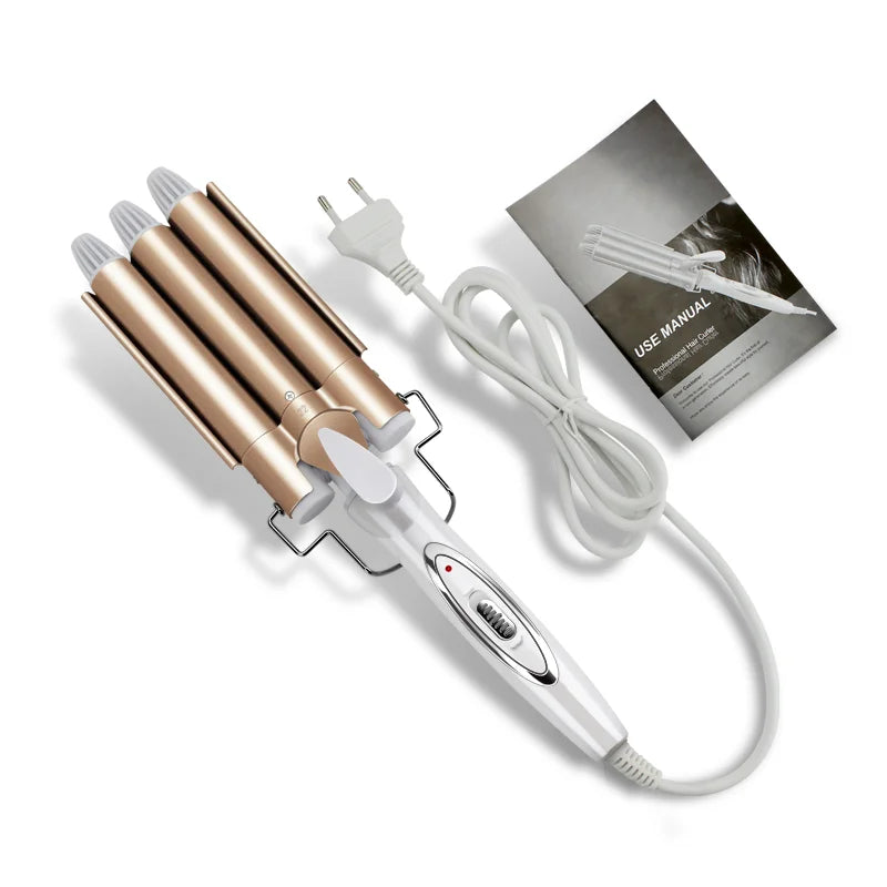 Ceramic Triple Barrel Hair Styler Hair Waver Styling Tools Hair Curlers Electric Curling