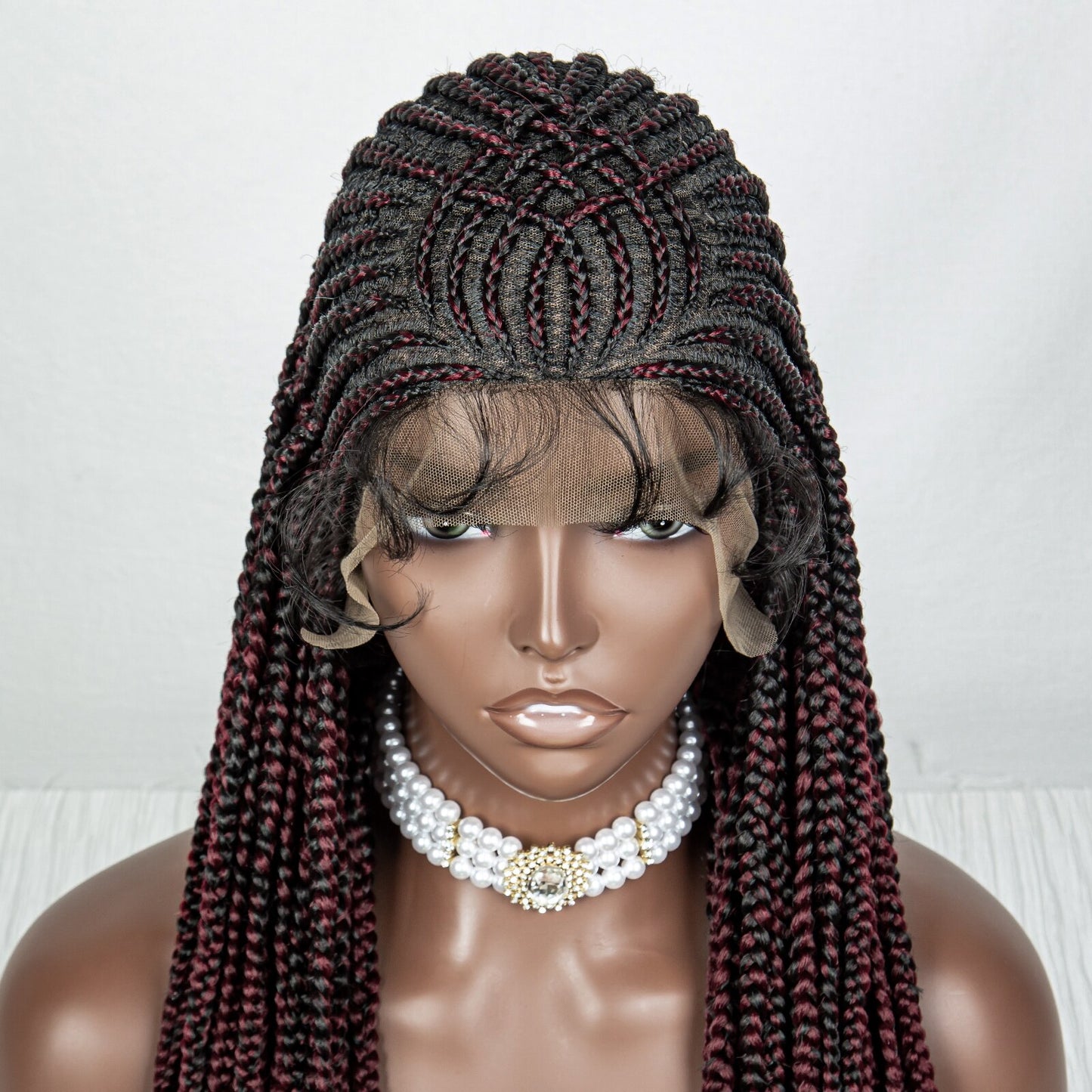Lace Front Braided Long Cornrow Synthetic Box Braids - Supreme Lush Hair