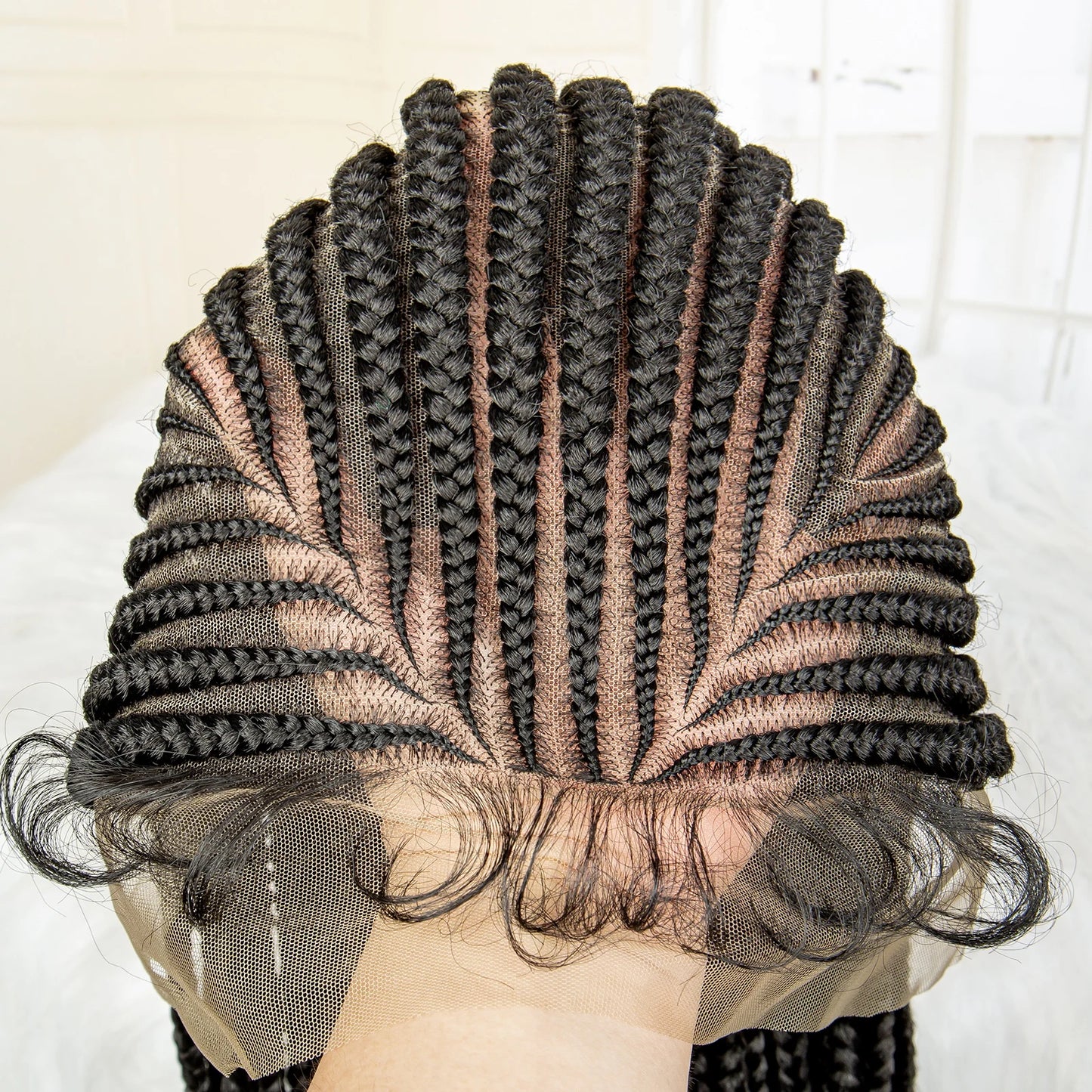Lace Frontal Afro Synthetic Braided Cornrow Wigs