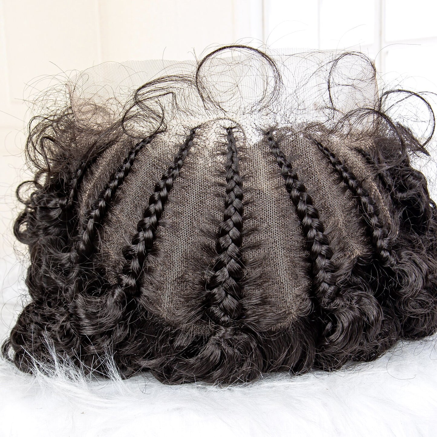 Lace Frontal Water Curly Wave Braid with Baby Hair - Supreme Lush Hair