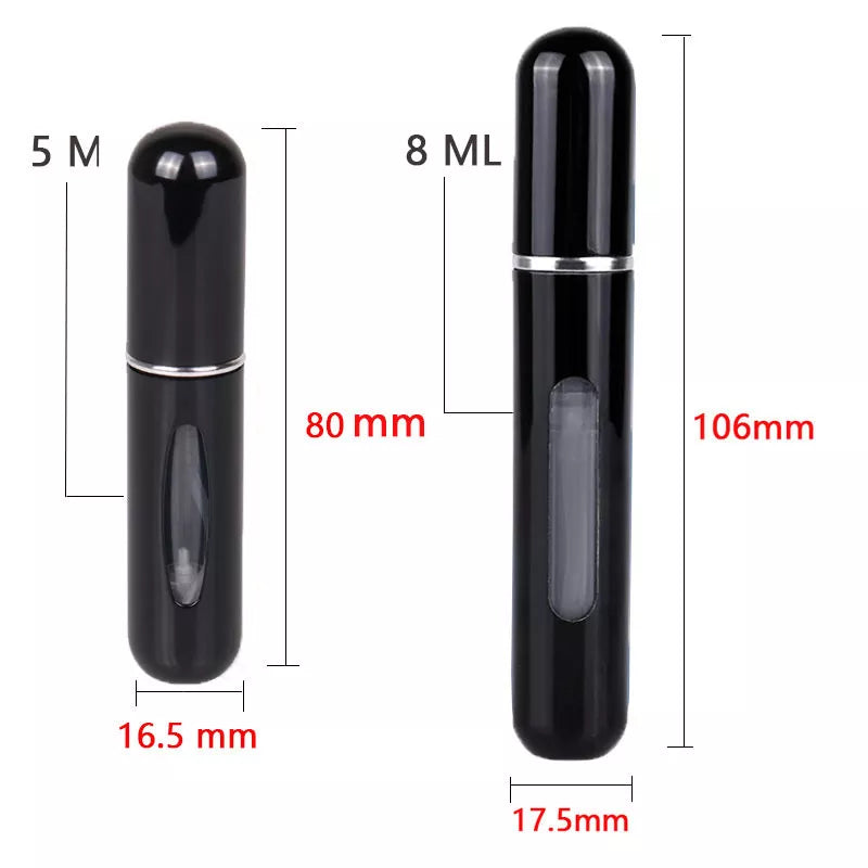 8/5ml Perfume Atomizer Portable Liquid Container For Cosmetics Traveling Mini Spray Empty Refillable Bottle