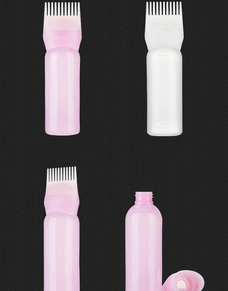 Hair Dye Applicator Brush Bottles Dyeing Shampoo Bottle Oil Comb Hair Dye Bottle Applicator