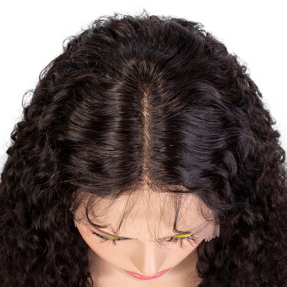 Lace Brazilian Sleek Curly 13x6x1 Transparent Human Hair Wig - Supreme Lush Hair