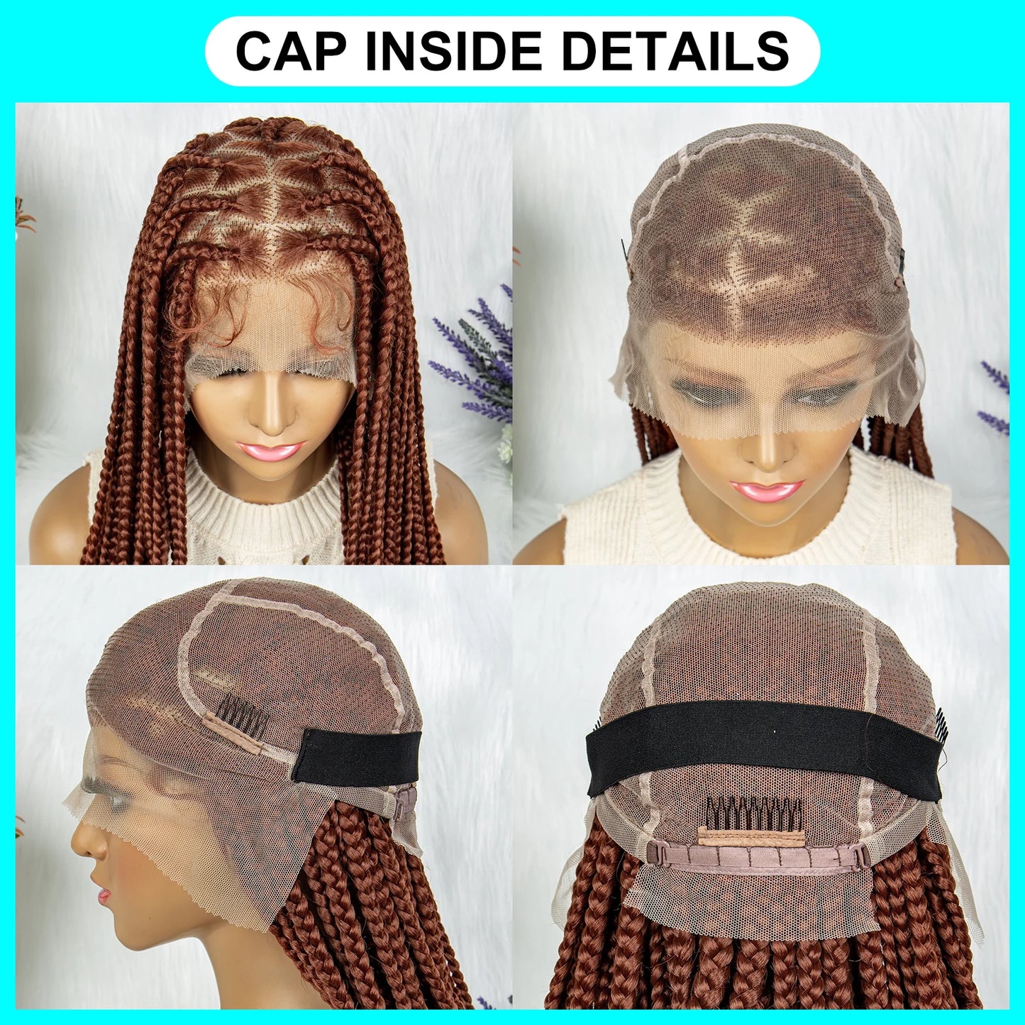 Lace Braided Crochet Knotless Box Cornrow With Beads